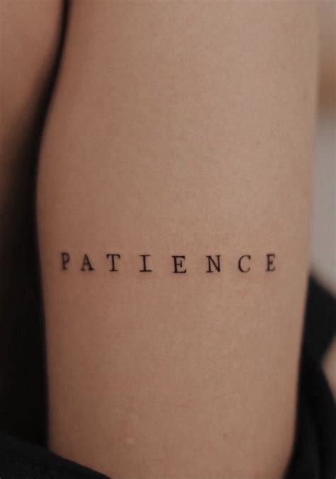 patience tatto|patience tattoo for women.